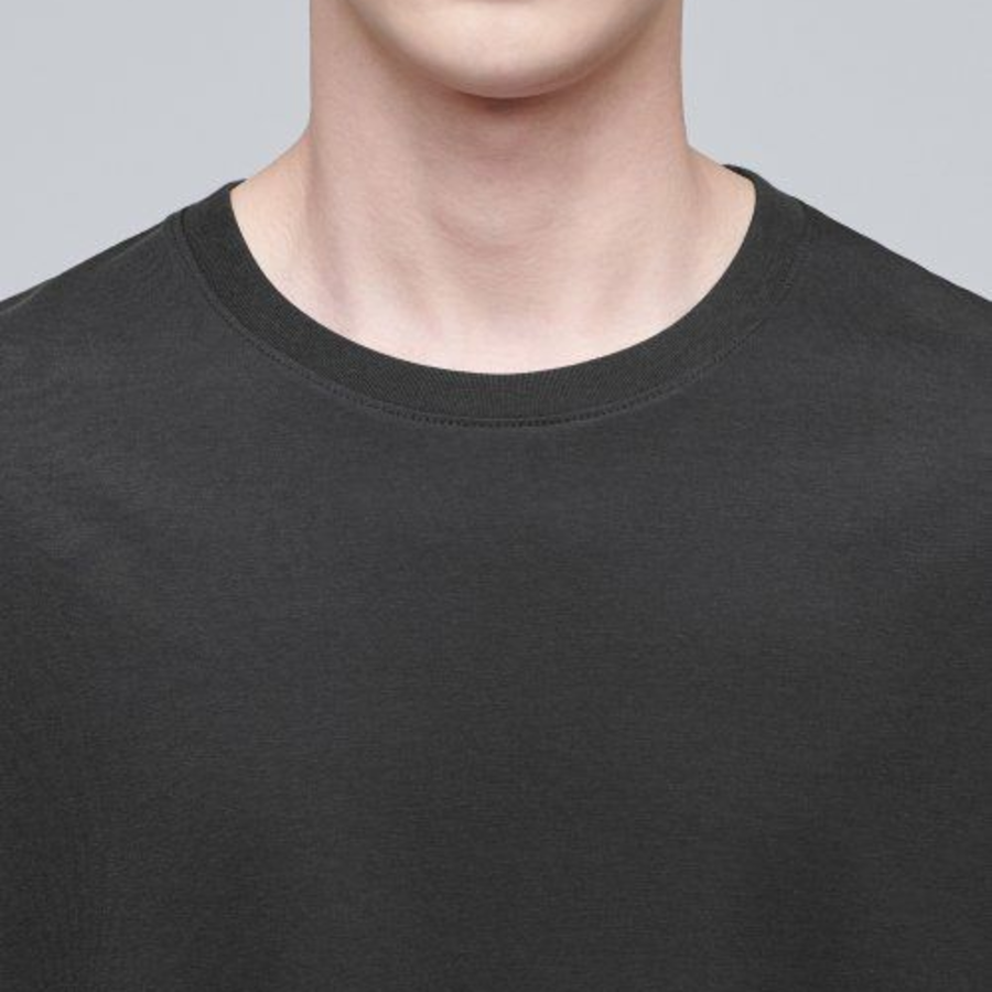 [CoolStandard] Crew Neck Long Sleeve T-Shirt [Gunmetal]