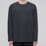 [CoolStandard] Crew Neck Long Sleeve T-Shirt [Dark Gray]