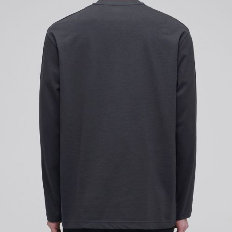 [CoolStandard] Crew Neck Long Sleeve T-Shirt [Dark Gray]