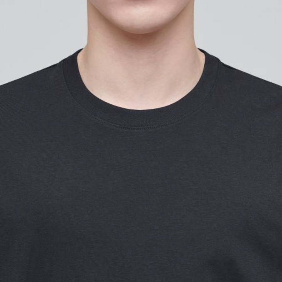 [CoolStandard] Crew Neck Long Sleeve T-Shirt [Dark Gray]