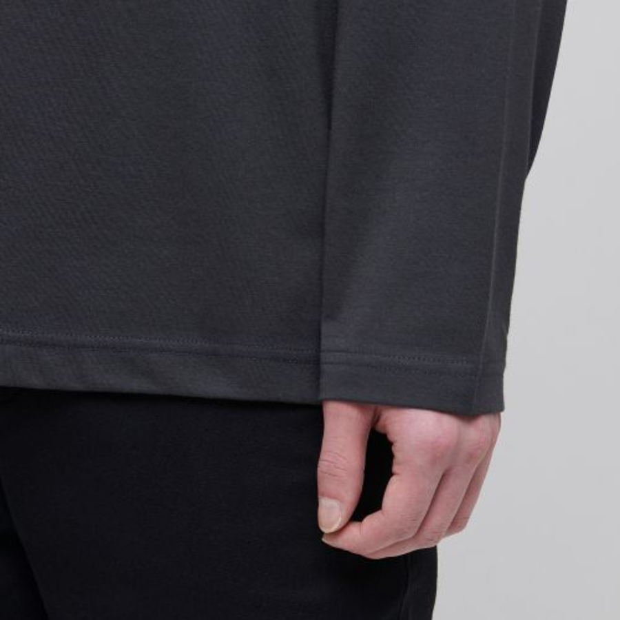 [CoolStandard] Crew Neck Long Sleeve T-Shirt [Dark Gray]
