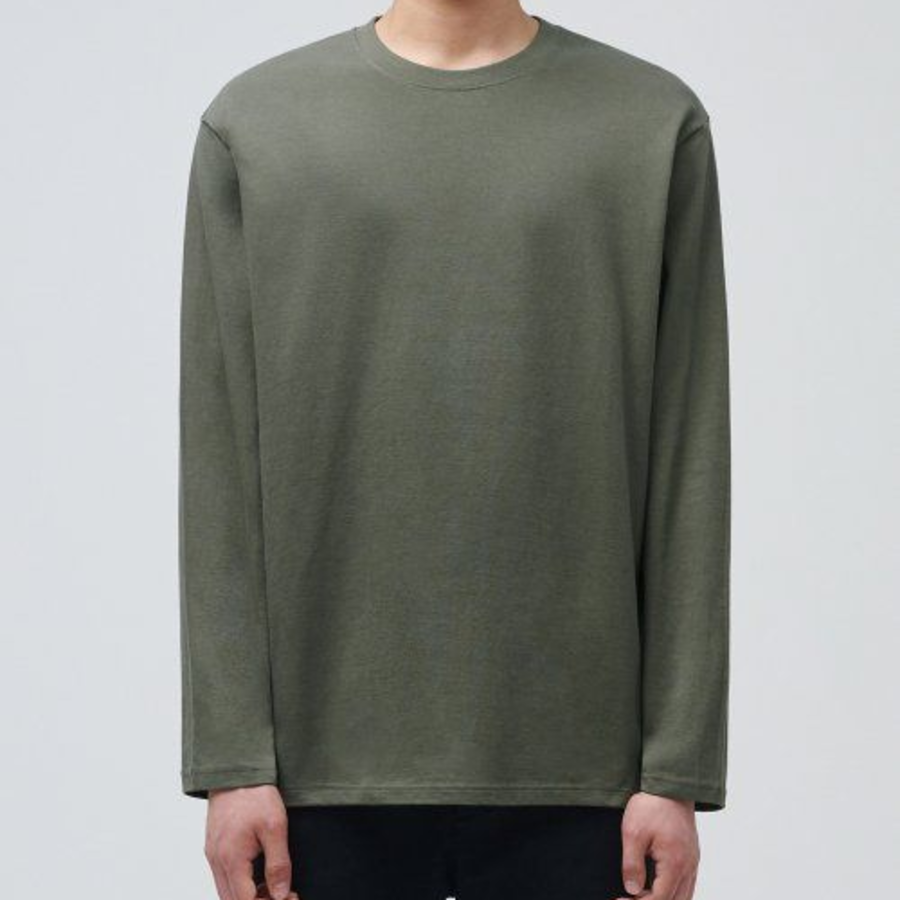 Basic Long Sleeve T-Shirt [Light Khaki]