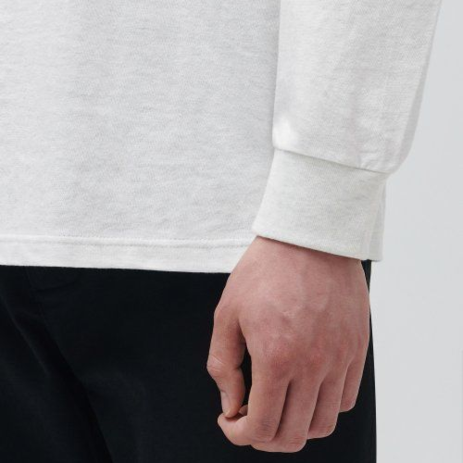 Crew Neck Long Sleeve T-Shirt [Oatmeal]