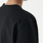 Heavy Ponte Relaxed Crew Neck Long Sleeve T-Shirt [Black]