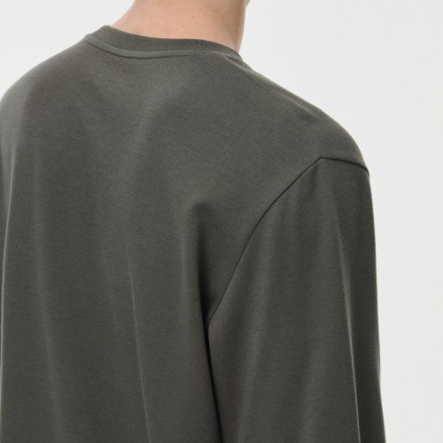 [HeatStandard] Crew Neck Long Sleeve T-Shirt [Dusty Khaki]