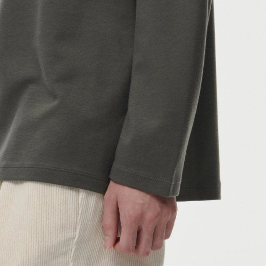[HeatStandard] Crew Neck Long Sleeve T-Shirt [Dusty Khaki]