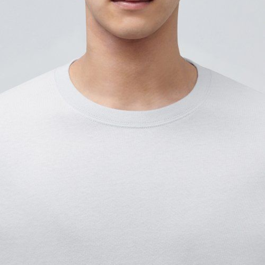 Crew Neck Long Sleeve T-Shirt [Ash Gray]