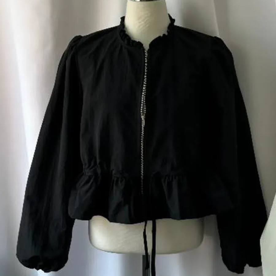 Seed – Frill String Waist Cropped Wind Blouse Jacket