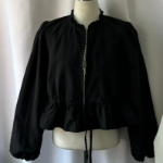 Seed – Frill String Waist Cropped Wind Blouse Jacket
