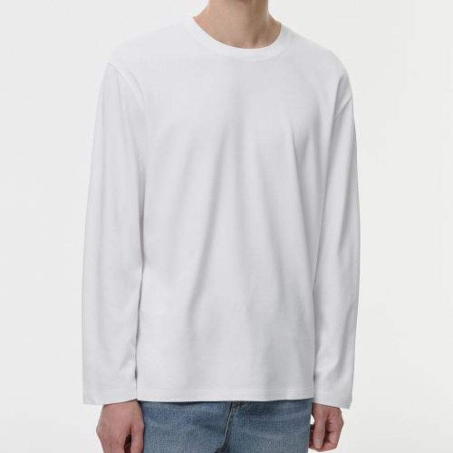 [HeatStandard] Crew Neck Long Sleeve T-Shirt [White]