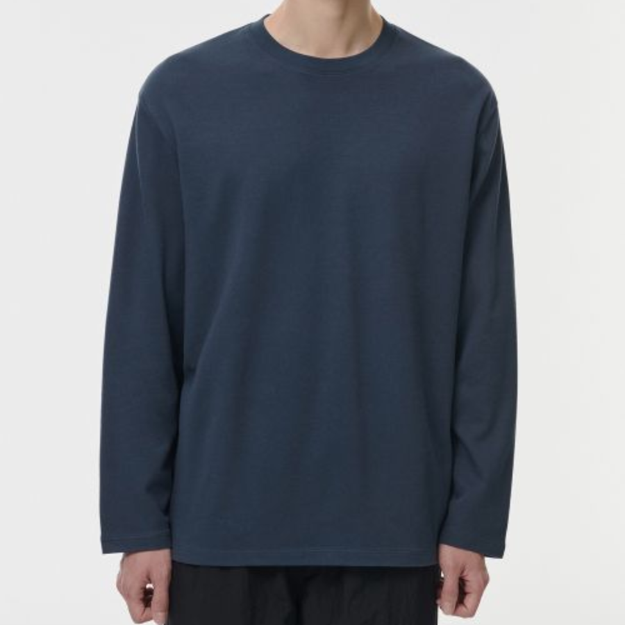 [HeatStandard] Crew Neck Long Sleeve T-Shirt [Turquoise]