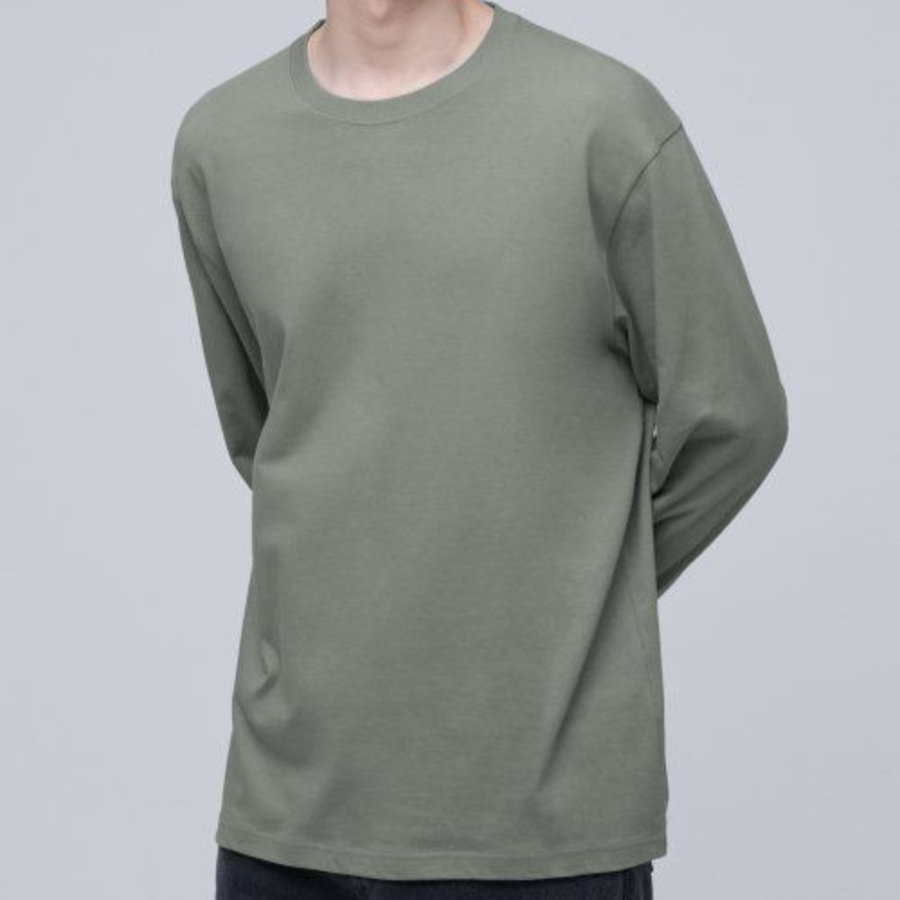 Basic Long Sleeve T-Shirt [Khaki Grey]