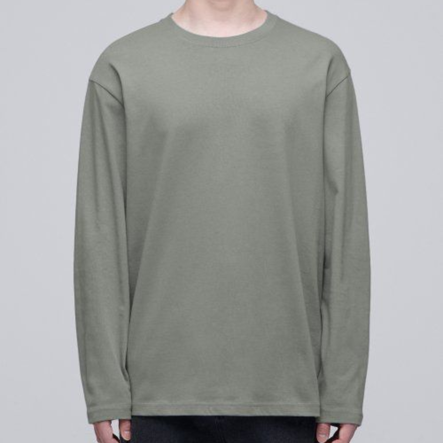 Basic Long Sleeve T-Shirt [Khaki Grey]