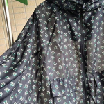 Tellia – Pattern Printed Sheer Hooded Windbreaker