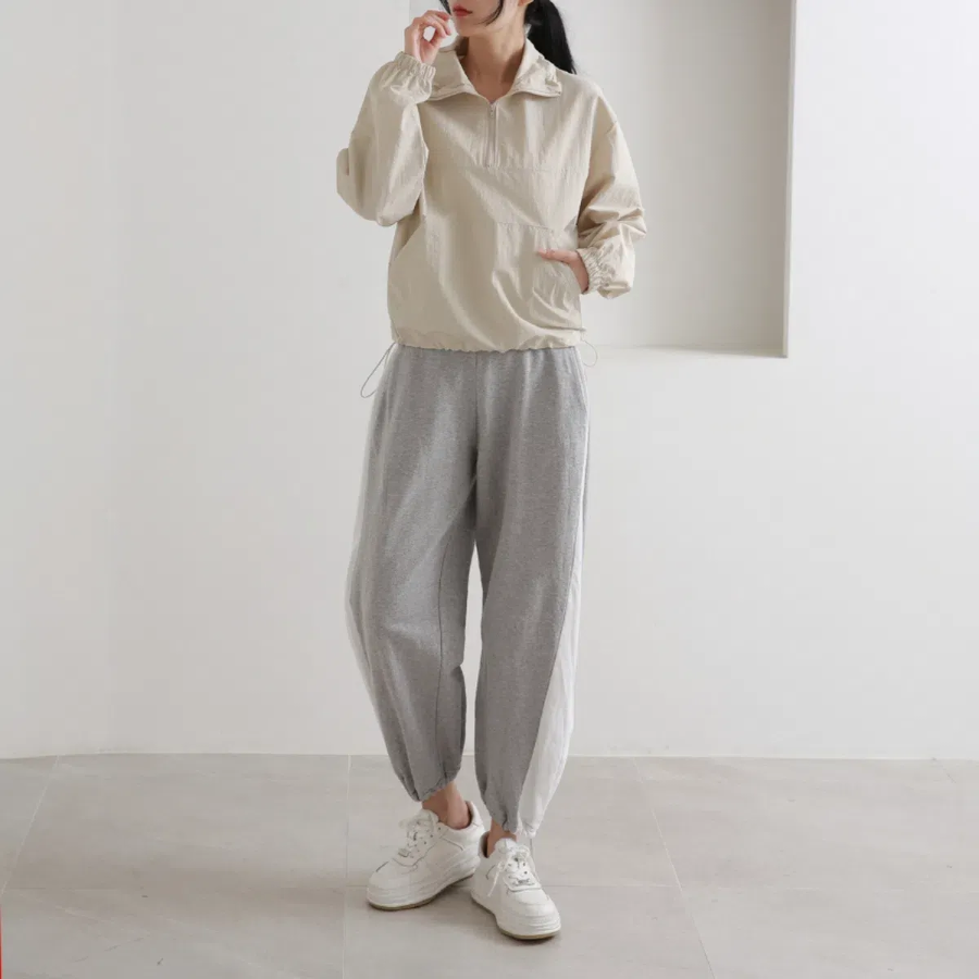 Wind – String Half-Zip Windbreaker Jacket