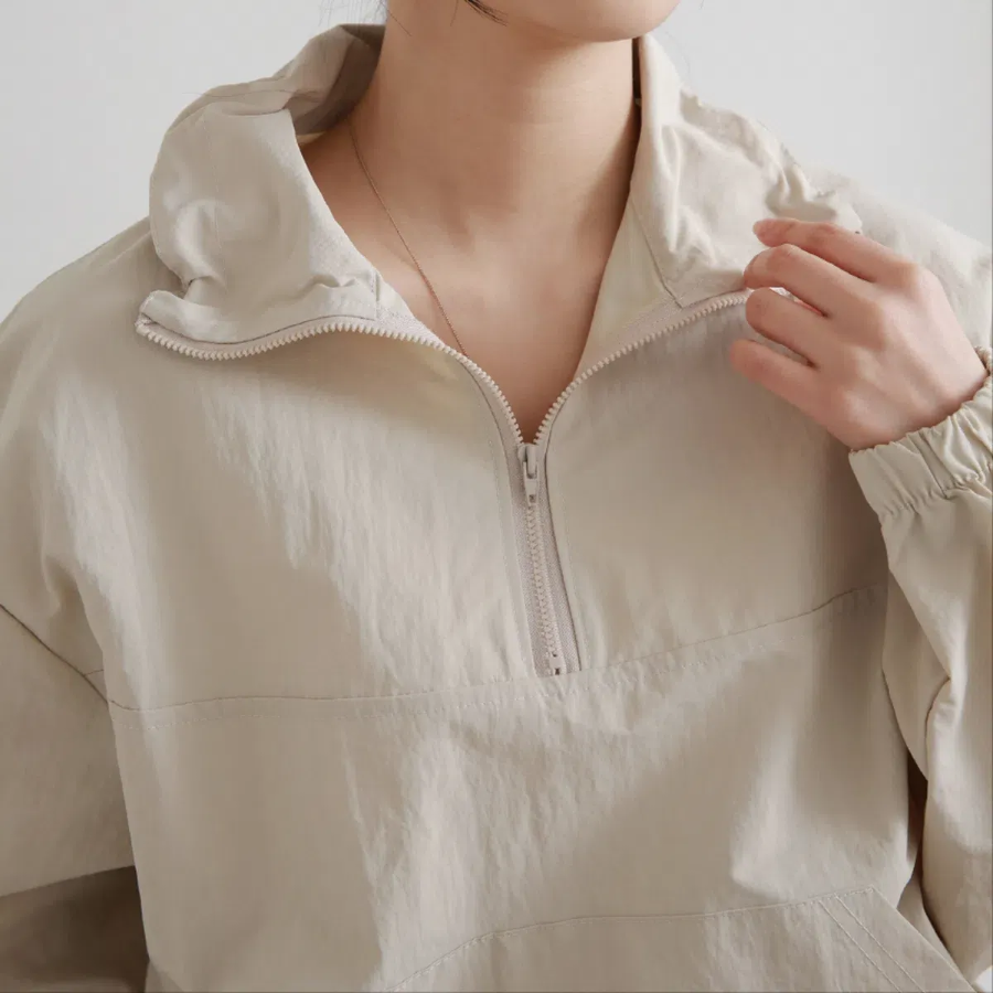 Wind – String Half-Zip Windbreaker Jacket