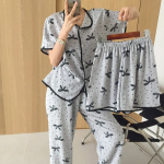 Threebon – Dot Pattern 3-Piece Homewear Set