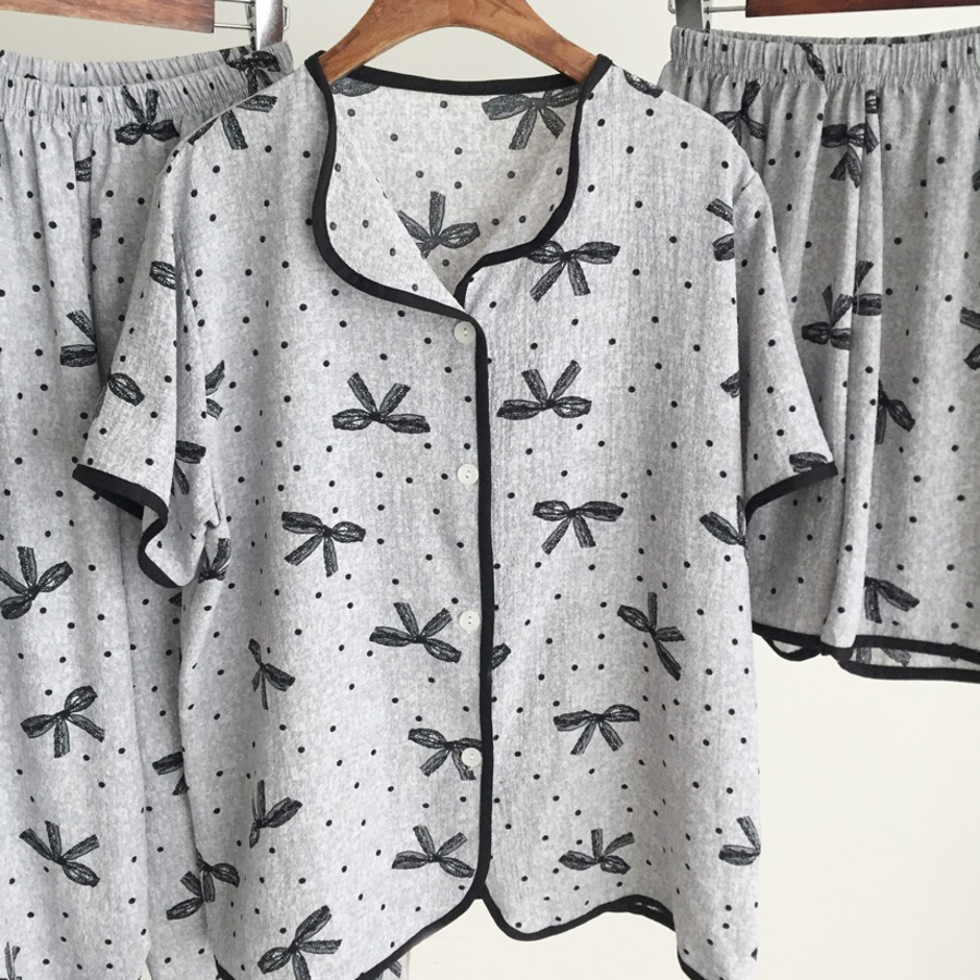 Threebon – Dot Pattern 3-Piece Homewear Set