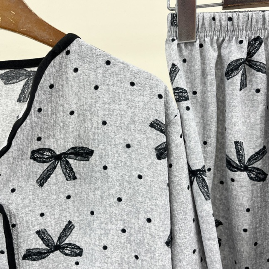 Threebon – Dot Pattern 3-Piece Homewear Set