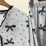 Threebon – Dot Pattern 3-Piece Homewear Set