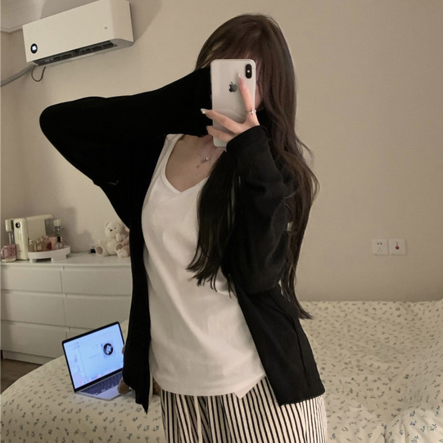 Easy – Daily Cardigan + Tank + Long Pants Pajama Set