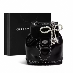 Ribbon Charm Chain Backpack — мини-рюкзак с цепочкой и декоративным бантом для романтичных повседневных образов