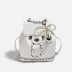 Ribbon Charm Chain Backpack — мини-рюкзак с цепочкой и декоративным бантом для романтичных повседневных образов