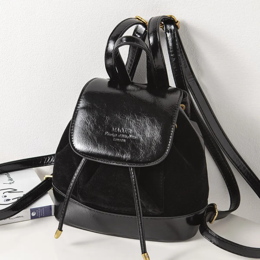 Suede Leather Combo Mini Backpack — элегантный микс текстур в компактном формате