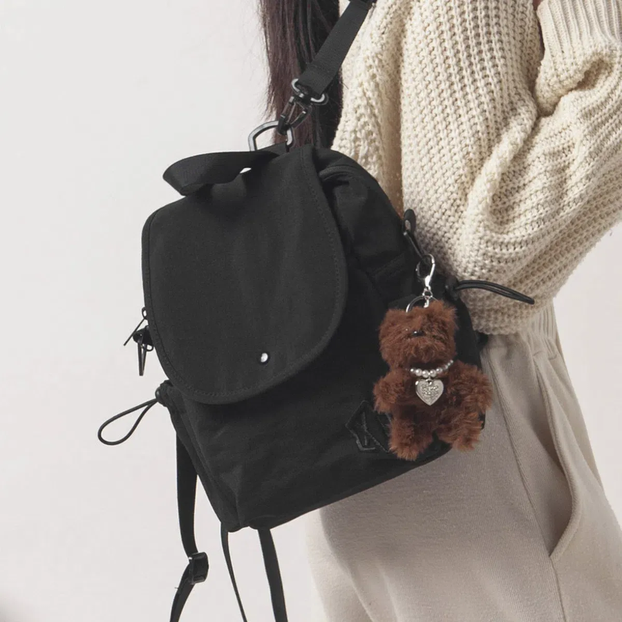 Nylon String Two-Pocket Mini Backpack — лёгкий и практичный рюкзак в компактном формате