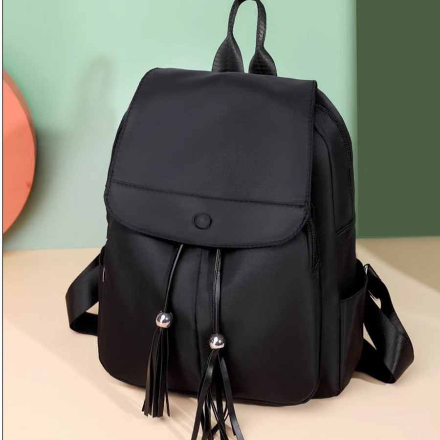 Tassel Casual Waterproof Leather Bucket Backpack — универсальный рюкзак в форме мешка с водоотталкивающим эффектом