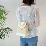 High-Quality Rattan Chain Mini Backpack — плетёный акцент с городским шиком