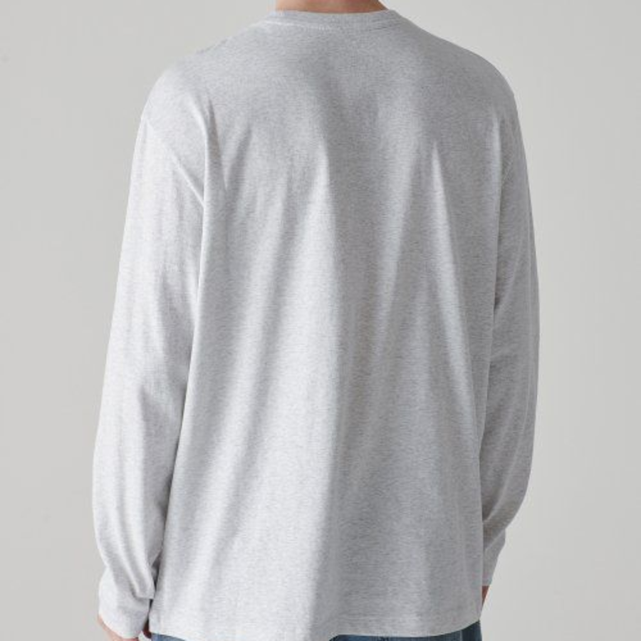 Cooltandard Crew Neck Long Sleeve T-shirt [Light Gray]