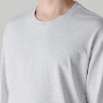 Cooltandard Crew Neck Long Sleeve T-shirt [Light Gray]