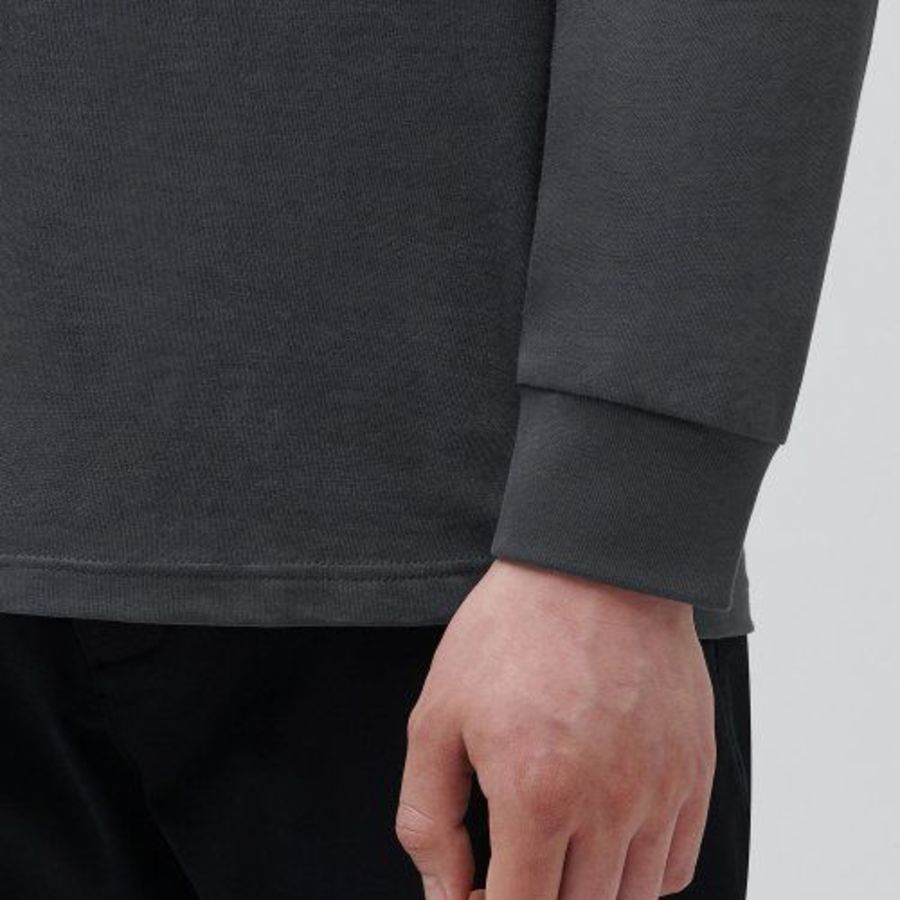 Cooltandard Crew Neck Long Sleeve T-shirt [Dark Gray]