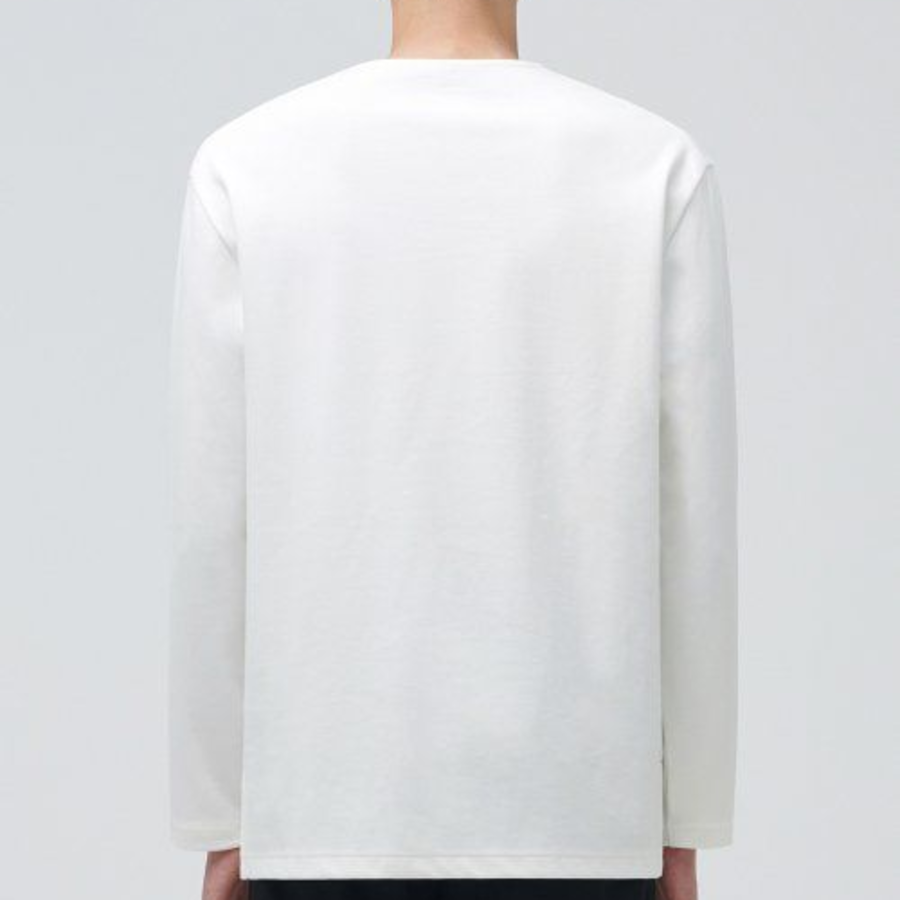 Cooltandard Ponte Crew Neck Long Sleeve T-shirt [Off White]