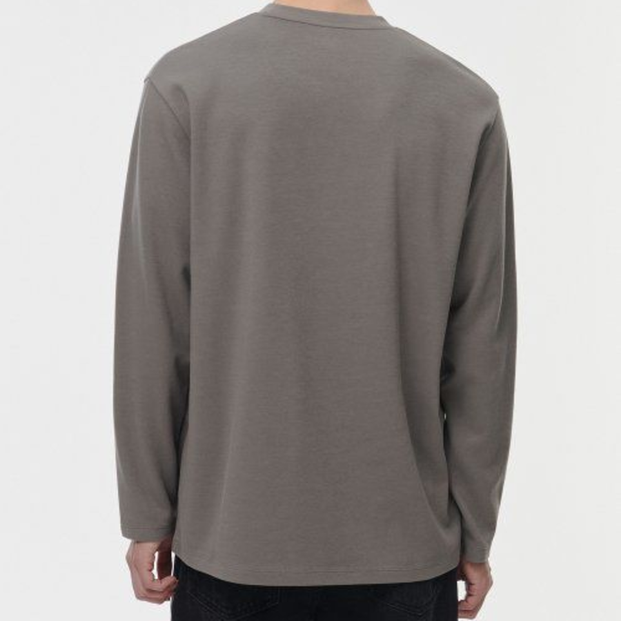 Heatandard Crew Neck Long Sleeve T-shirt [Taupe]