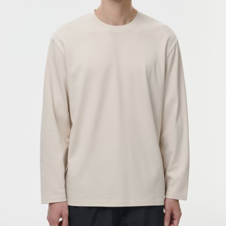Heatandard Crew Neck Long Sleeve T-shirt [Ecru]