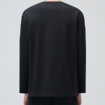Cooltandard Ponte Crew Neck Long Sleeve T-shirt [Black]