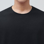 Cooltandard Ponte Crew Neck Long Sleeve T-shirt [Black]
