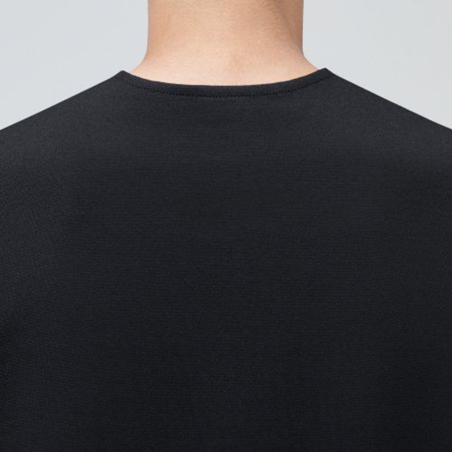 Cooltandard Ponte Crew Neck Long Sleeve T-shirt [Black]