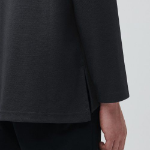 Cooltandard Ponte Crew Neck Long Sleeve T-shirt [Black]