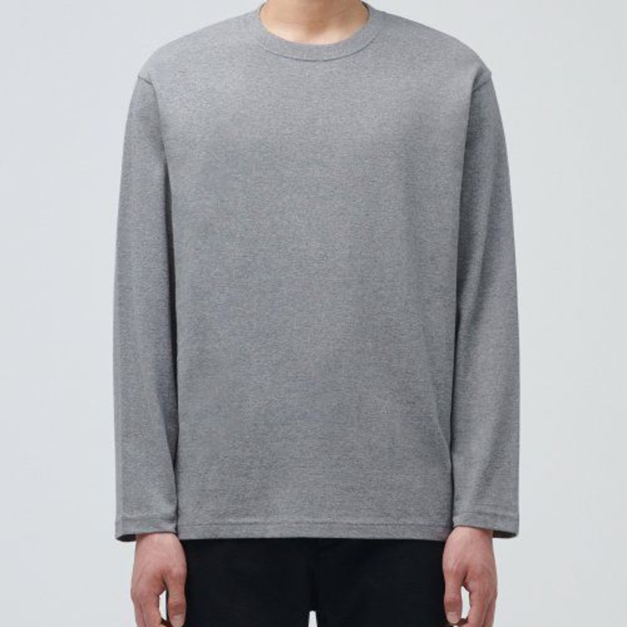 Cooltandard Crew Neck Long Sleeve T-shirt [Gray]