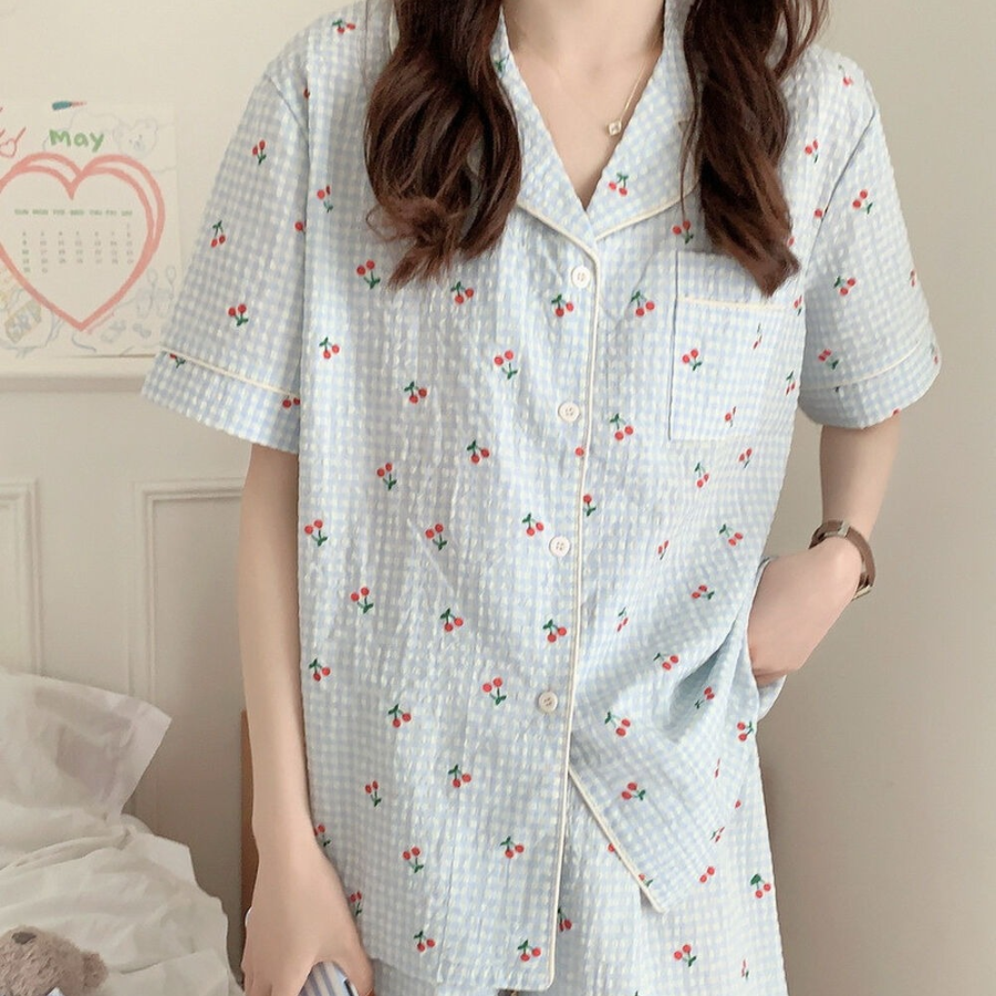 Check Cherry Pajama Set