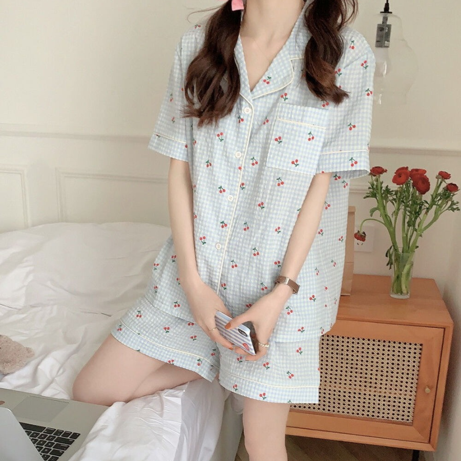 Check Cherry Pajama Set