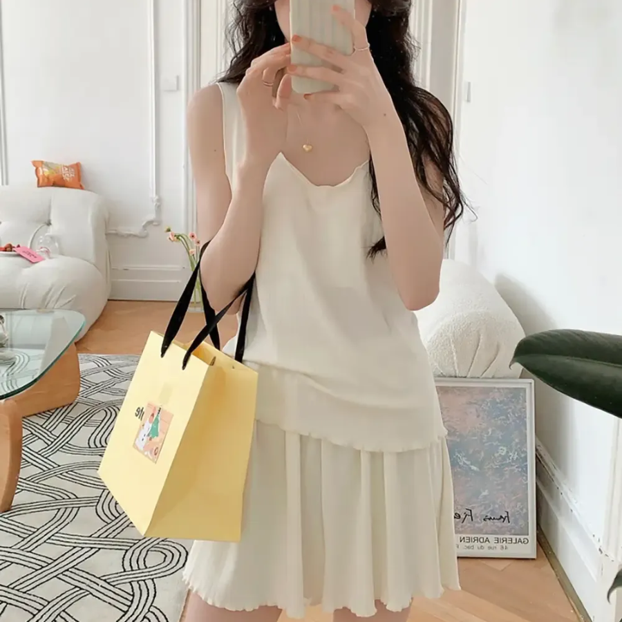 Sesang Pyeonhan Built-in Bra Summer Pajama