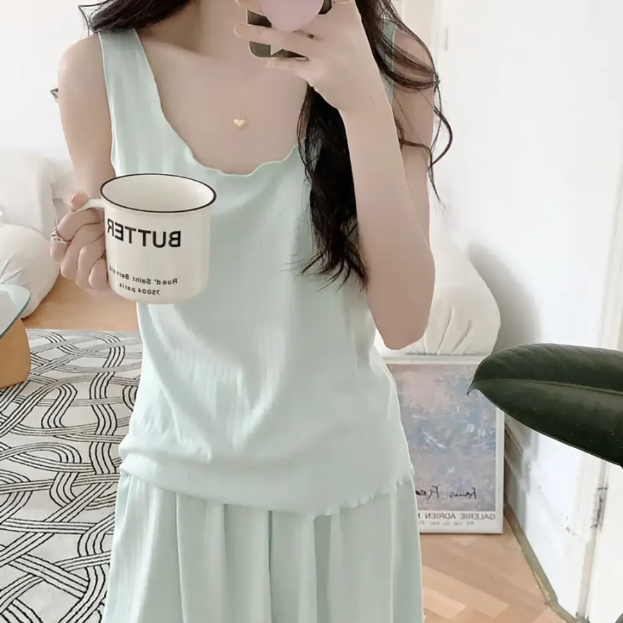 Sesang Pyeonhan Built-in Bra Summer Pajama