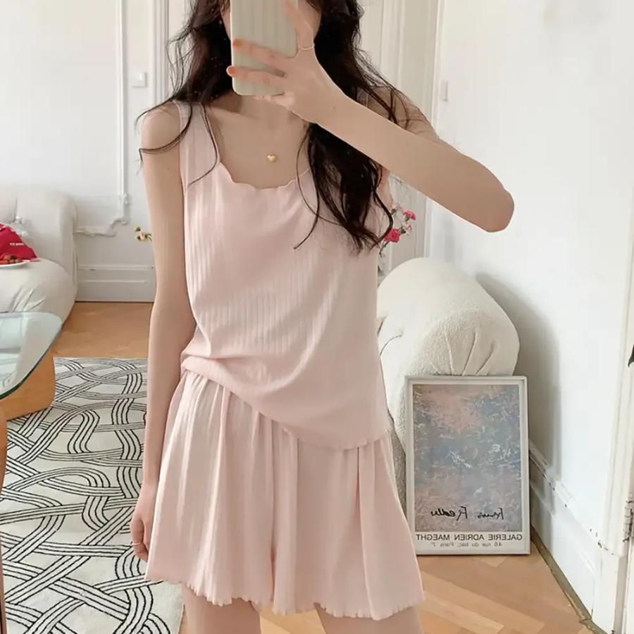 Sesang Pyeonhan Built-in Bra Summer Pajama