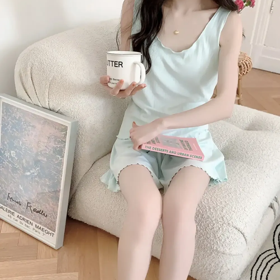 Sesang Pyeonhan Built-in Bra Summer Pajama