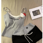 Hello Kitty Ribbed Layered Cami Pajama Set