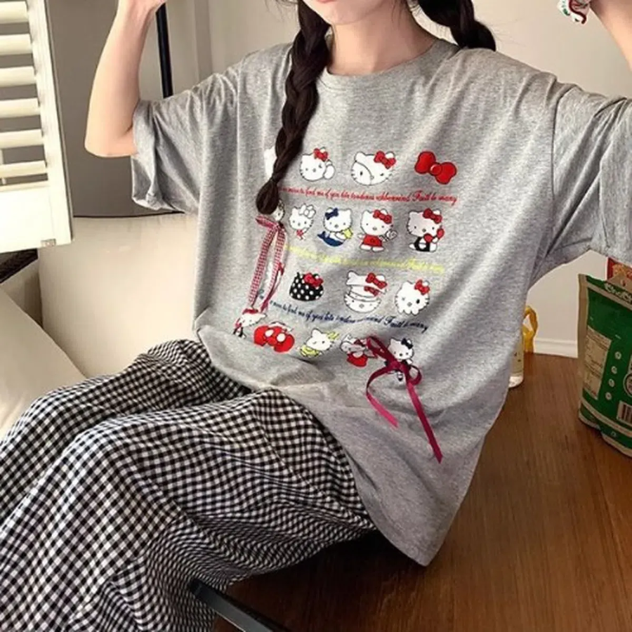 Hello Kitty Check Pajama Set